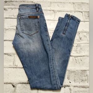 Sass & Bide Moon Shadow Skinny Jeans Light Wash Ankle Zip Womens 26